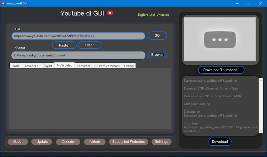 Youtube-dl GUI