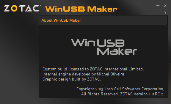 ZOTAC WinUSB Maker