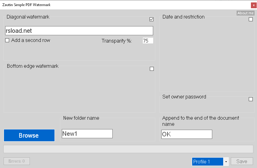 Zautin Simple PDF Watermark