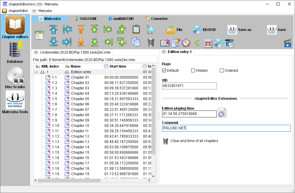 chapterEditor скачать