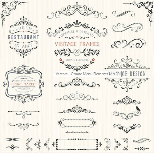 Векторная графика - витиеватые рамки