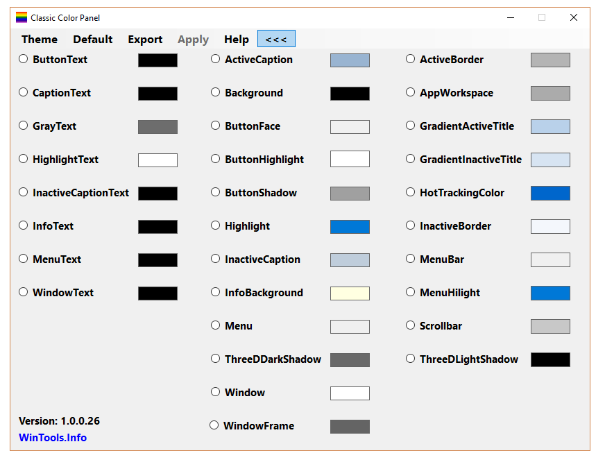 бесплатно Classic Color Panel