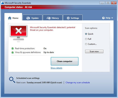 бесплатный Microsoft Security Essentials