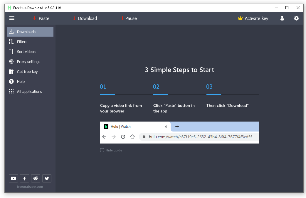 программа FreeGrabApp FREE HULU DOWNLOAD Premium