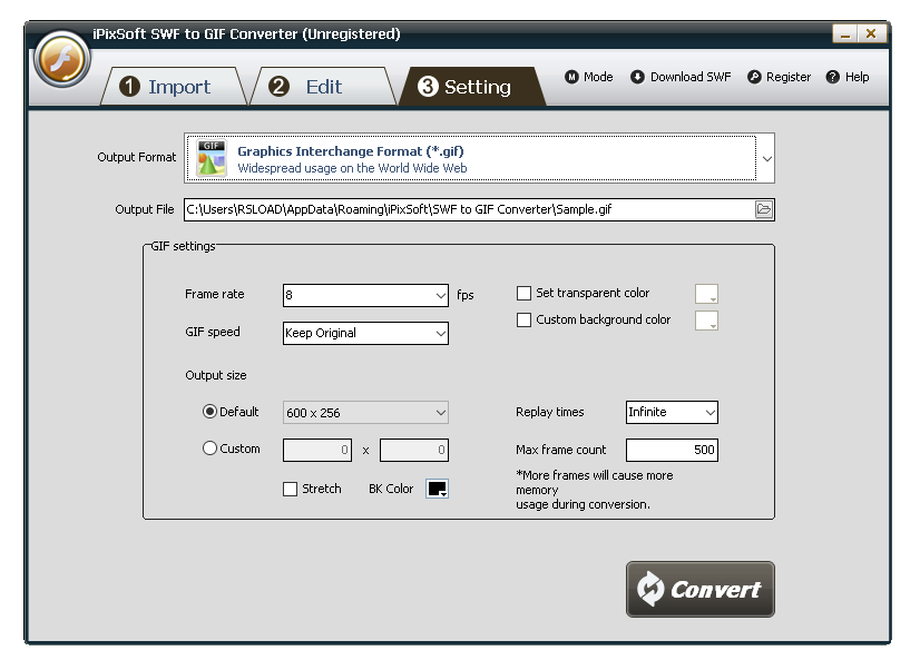 программа iPixSoft SWF to GIF Converter