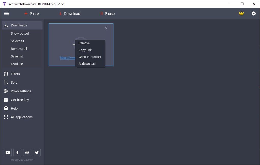 скачать FreeGrabApp Free Twitch Download Premium бесплатно