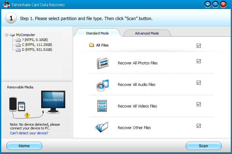скачать Tenorshare Card Data Recovery