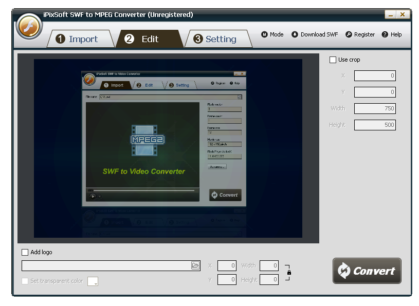 скачать iPixSoft SWF to MPEG Converter